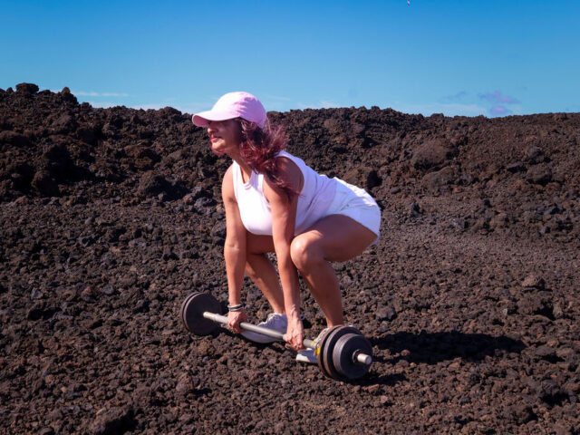 Deadlifting on volcanic rock. Why not?